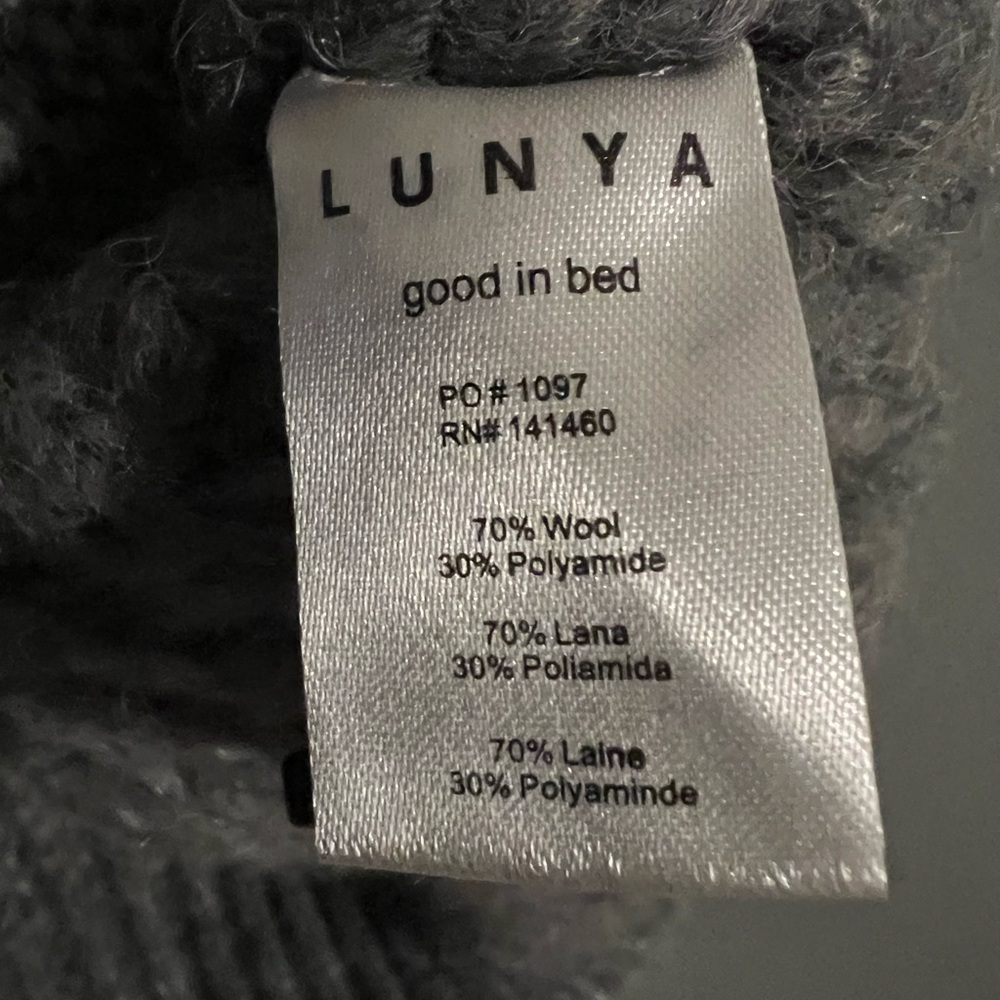 Lunya Cozy Gray Knit Cardigan - Picture 7 of 10